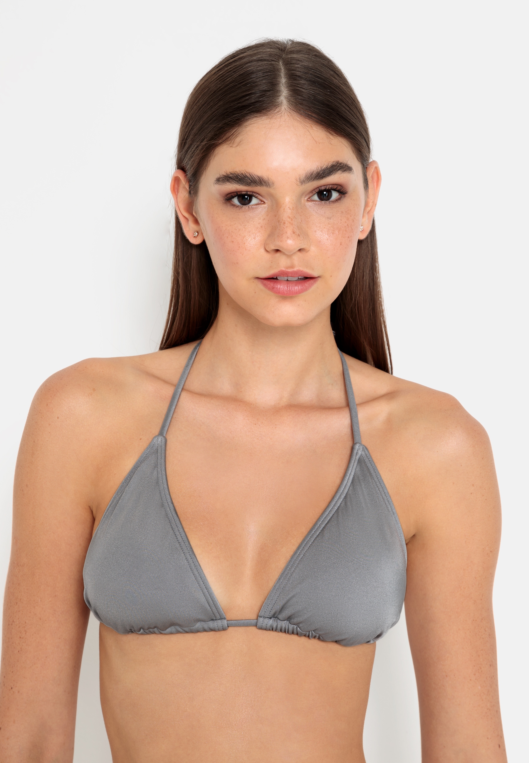 LSCN by LASCANA Triangel-Bikini-Top »Nele«, mit glänzender Beschichtung