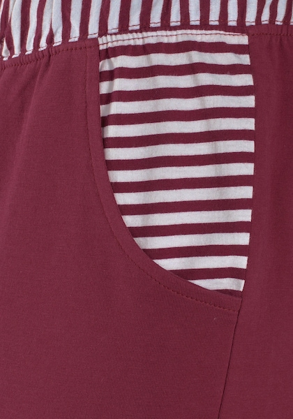 Pyjama-corsaire à T-shirt rayé et pantalon décontracté H.I.S