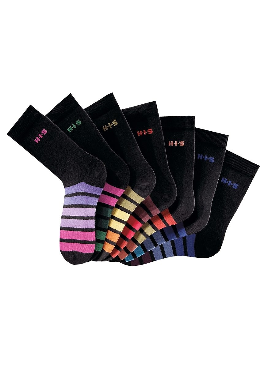 H.I.S Freizeitsocken, (Set, 7 Paar), mit kaufen online » | Unterwäsche Bademode, LASCANA buntem & Lingerie Ringelmuster