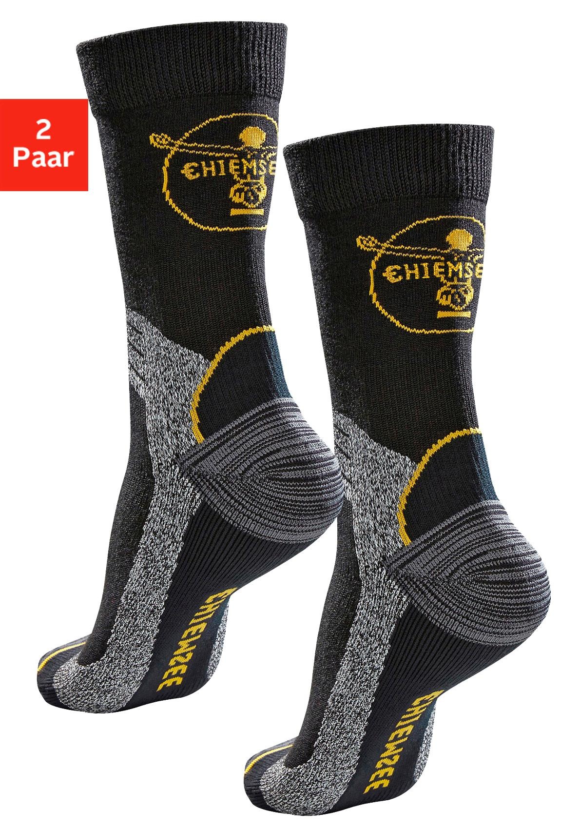 Merino Wandersocken günstig Kaufen-Chiemsee Wandersocken, (Set, 2 Paar), mit gepolsterten Dämpfungszonen. Chiemsee Wandersocken, (Set, 2 Paar), mit gepolsterten Dämpfungszonen <![CDATA[Mit wärmender, weicher Merinowolle.]]>. 