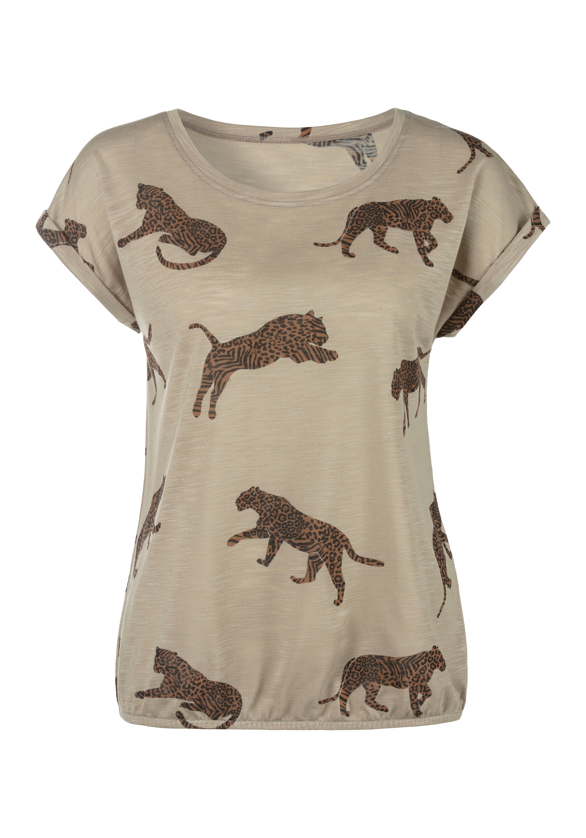LASCANA Kurzarmshirt, mit Leoparden-Motiv, Damen T-Shirt, lockere Passform,  casual-chic » LASCANA | Bademode, Unterwäsche & Lingerie online kaufen
