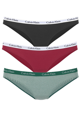Calvin Klein Bikinislip »CAROUSEL«, (3 St.), in unifarbenem oder gestreiftem Design