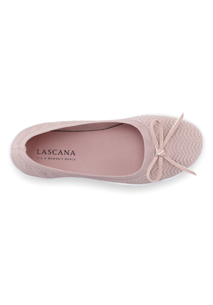 LASCANA Sneaker Ballerinas, mit flacher & flexibler Sohle, superleicht, Slipper, Halbschuh VEGAN