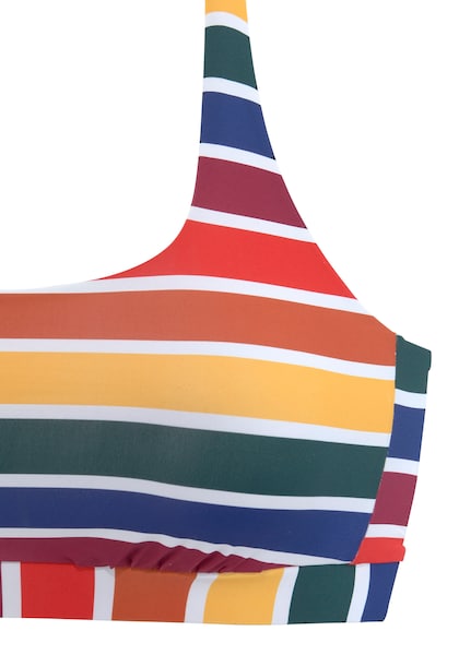 LASCANA Bustier-Bikini-Top »Rainbow Collection«, mit gekreuzten Trägern