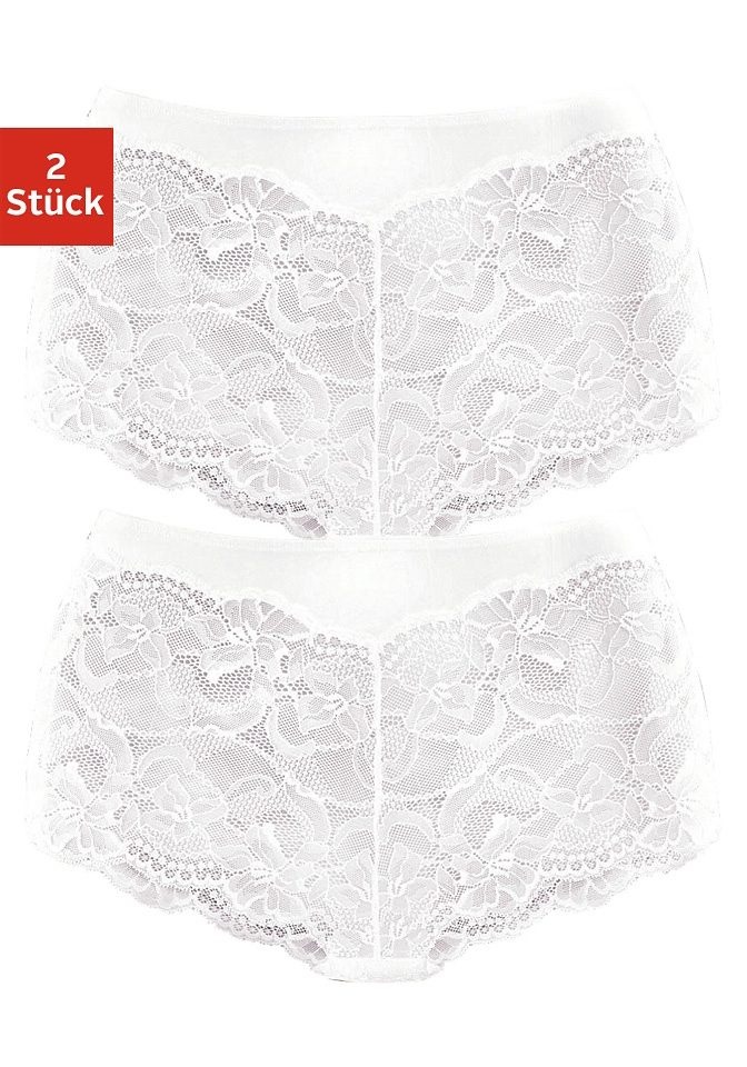 Vivance Panty, (Packung, 2 St.), aus floraler Spitze
