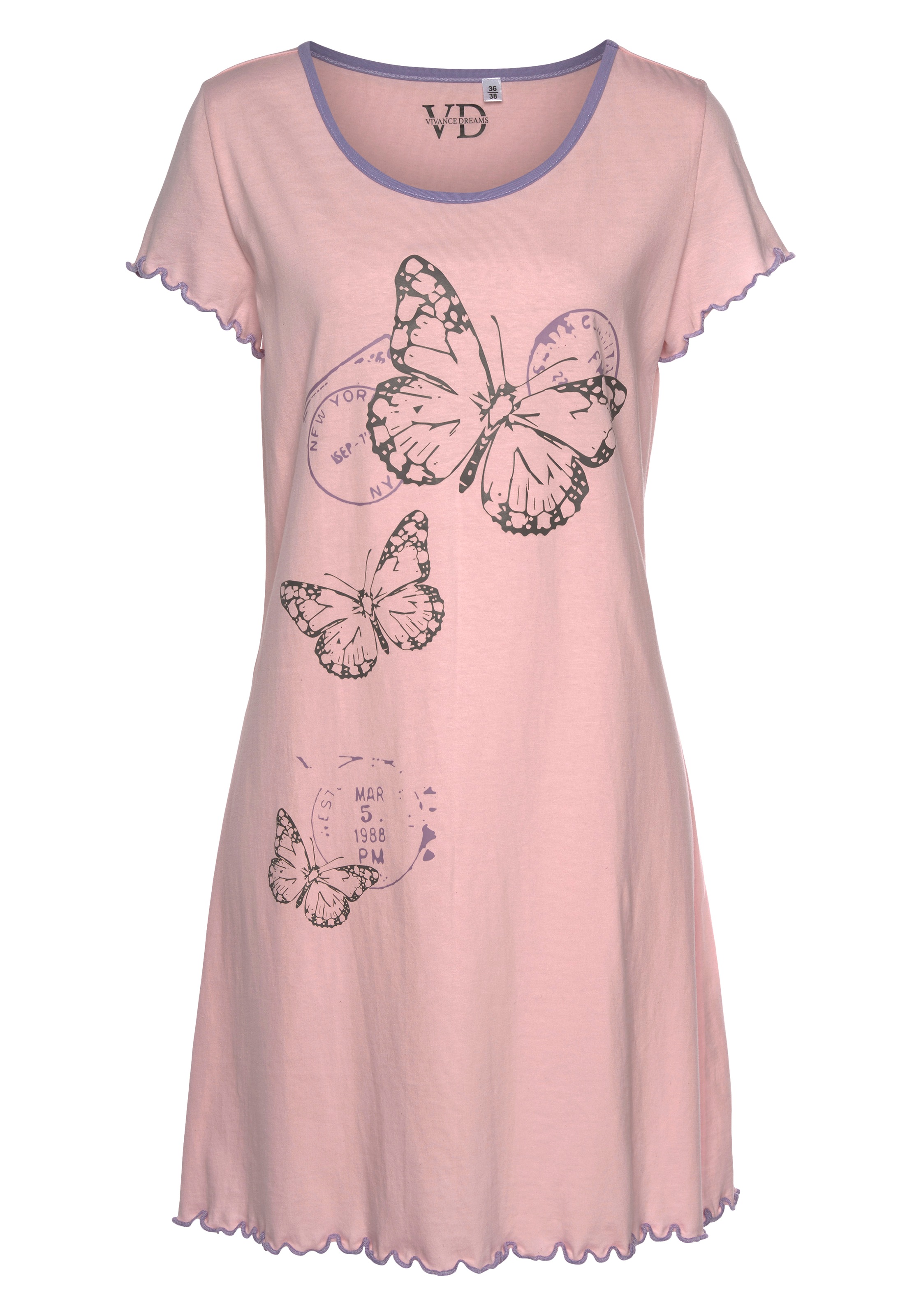 mit online Vivance Unterwäsche Schmetterling kaufen Dreams & Bademode, » | LASCANA Motiv Lingerie Nachthemd,
