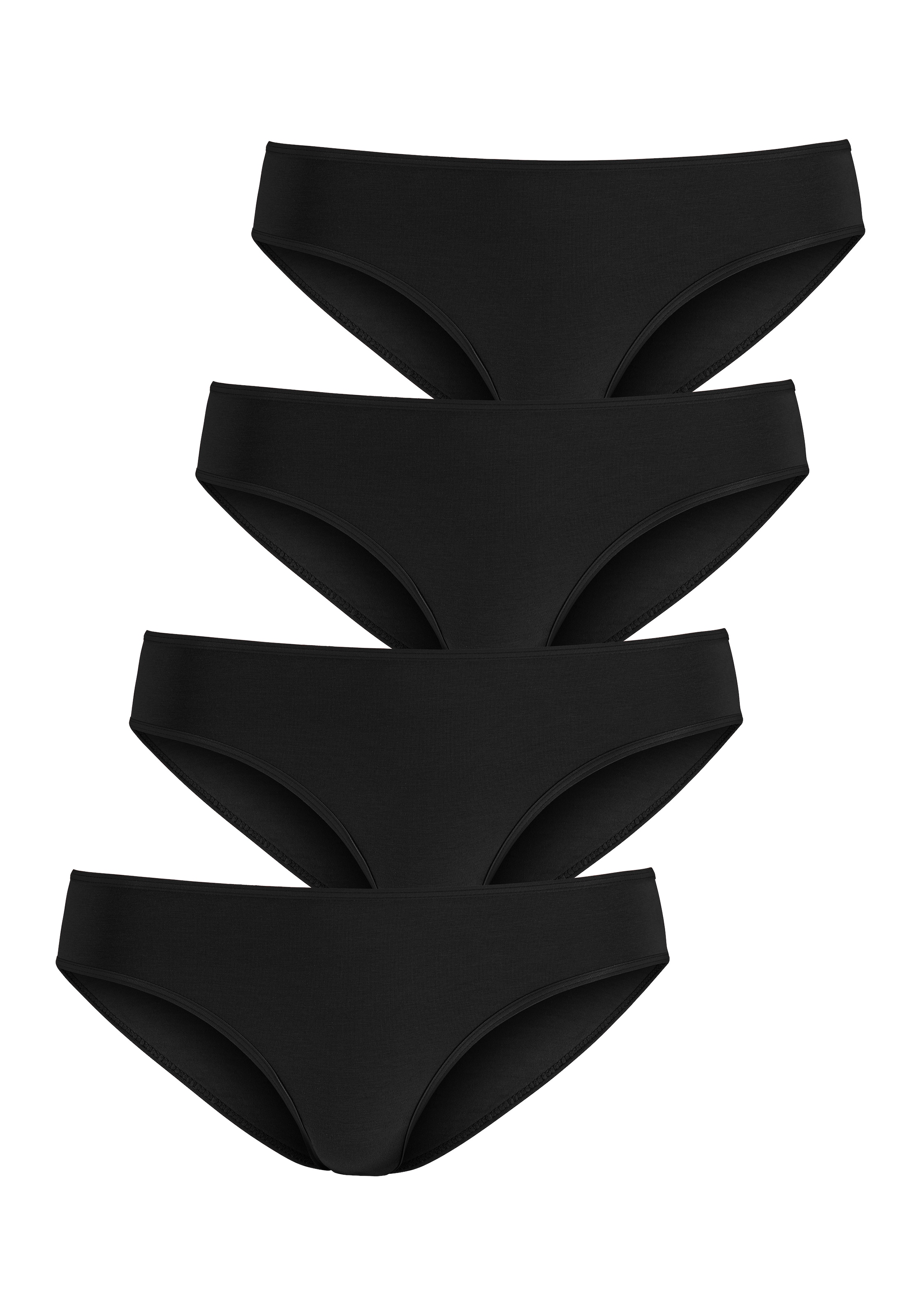 LASCANA Jazz-Pants Slips, (Packung, 4 St.), aus elastischer Baumwolle
