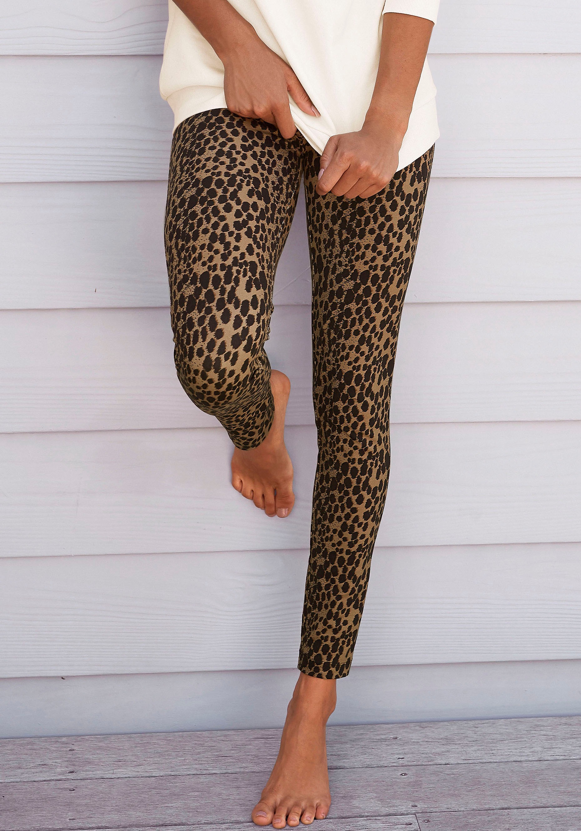 Buffalo Leggings, mit Leoprint
