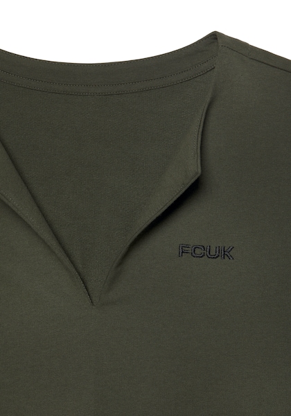 FCUK Sweatshirt, (1 tlg.), Sweatshirt mit V-Ausschnitt und grossen Rückenprint, Loungeanzug