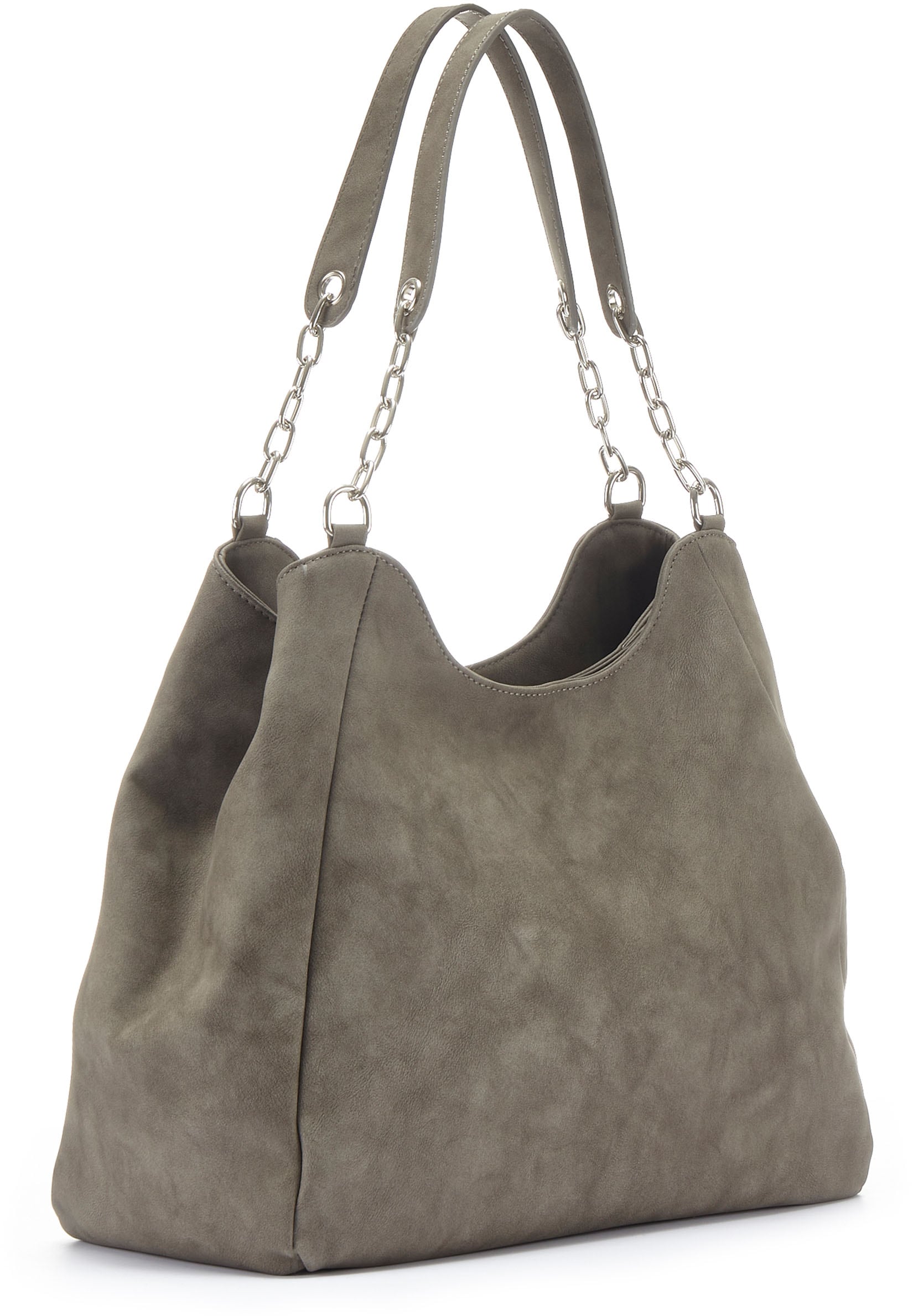 Vivance Henkeltasche, mit silberfarbenen Details, Schultertasche, Shopper, Handtasche VEGAN