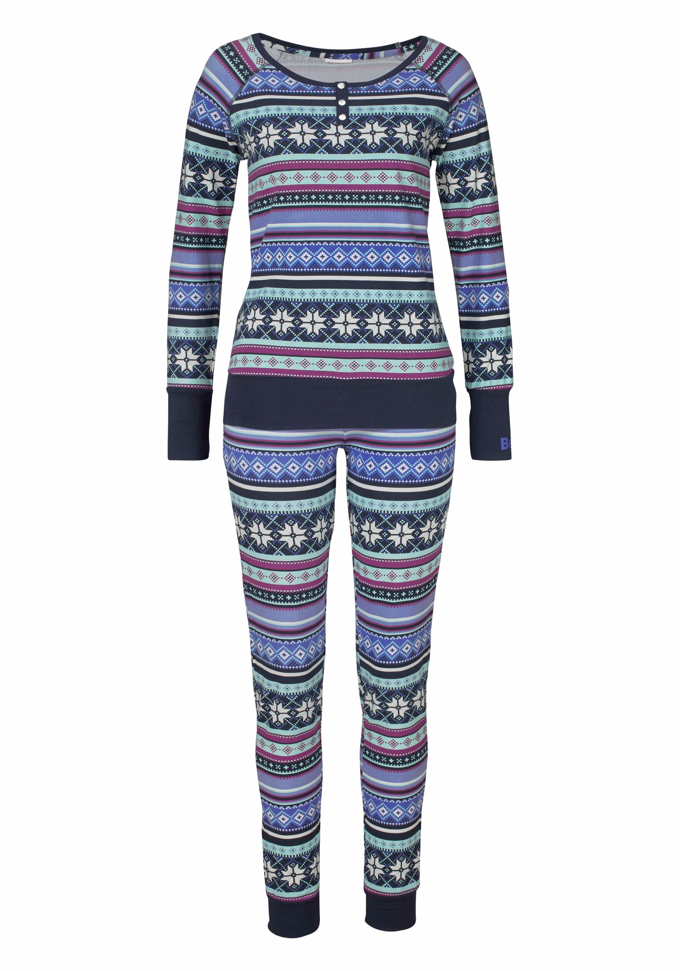 Bench. Pyjama, lingerie buntem Norwegermuster ligne 1 » mode mit tlg., et Acheter | la des Stück), LASCANA balnéaire, en de des sous-vêtements (2