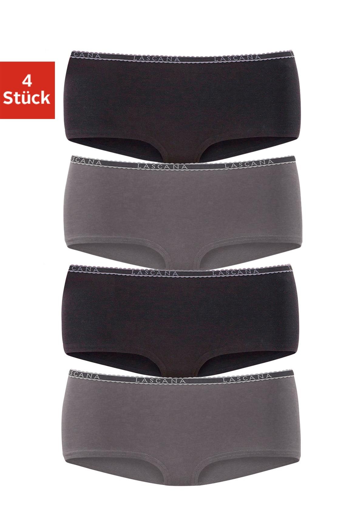 LASCANA Panty, (Packung, 4 St.), aus elastischer Baumwoll-Qualität »  LASCANA | Bademode, Unterwäsche & Lingerie online kaufen