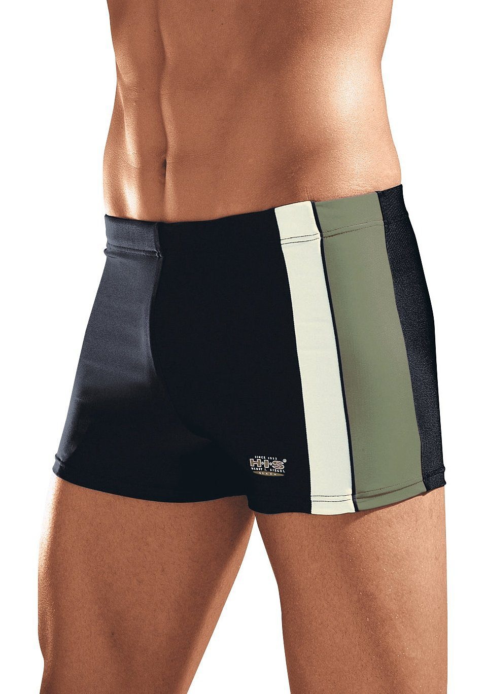 tzen günstig Kaufen-H.I.S Boxer-Badehose, mit Kontrasteinsätzen. H.I.S Boxer-Badehose, mit Kontrasteinsätzen <![CDATA[Jetzt bestellen! Vielseitige Basics für jede Gelegenheit. Einfach nach Lust und Laune kombinieren. Basic-Badehose: In trendiger Optik mit seitlich