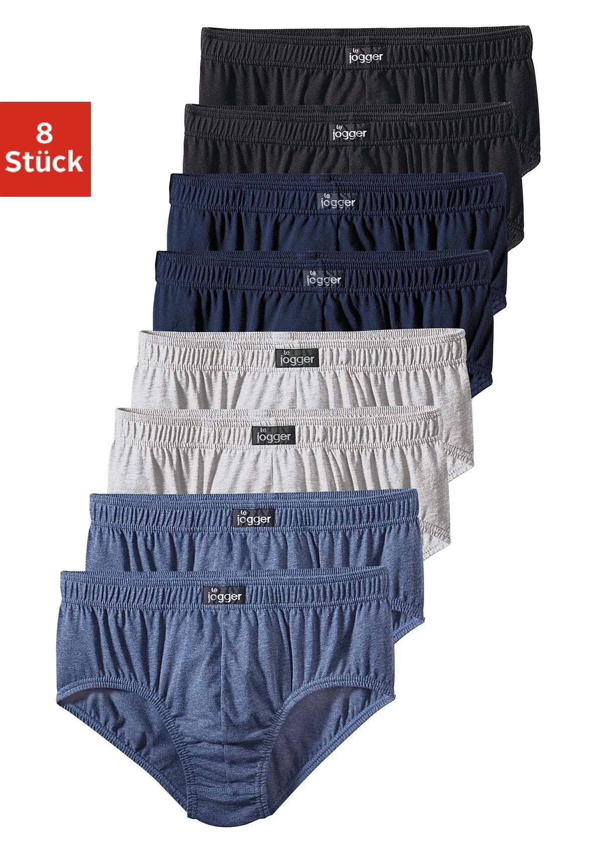 Slip large Le Jogger (8 pièces), en coton agréable à la peau