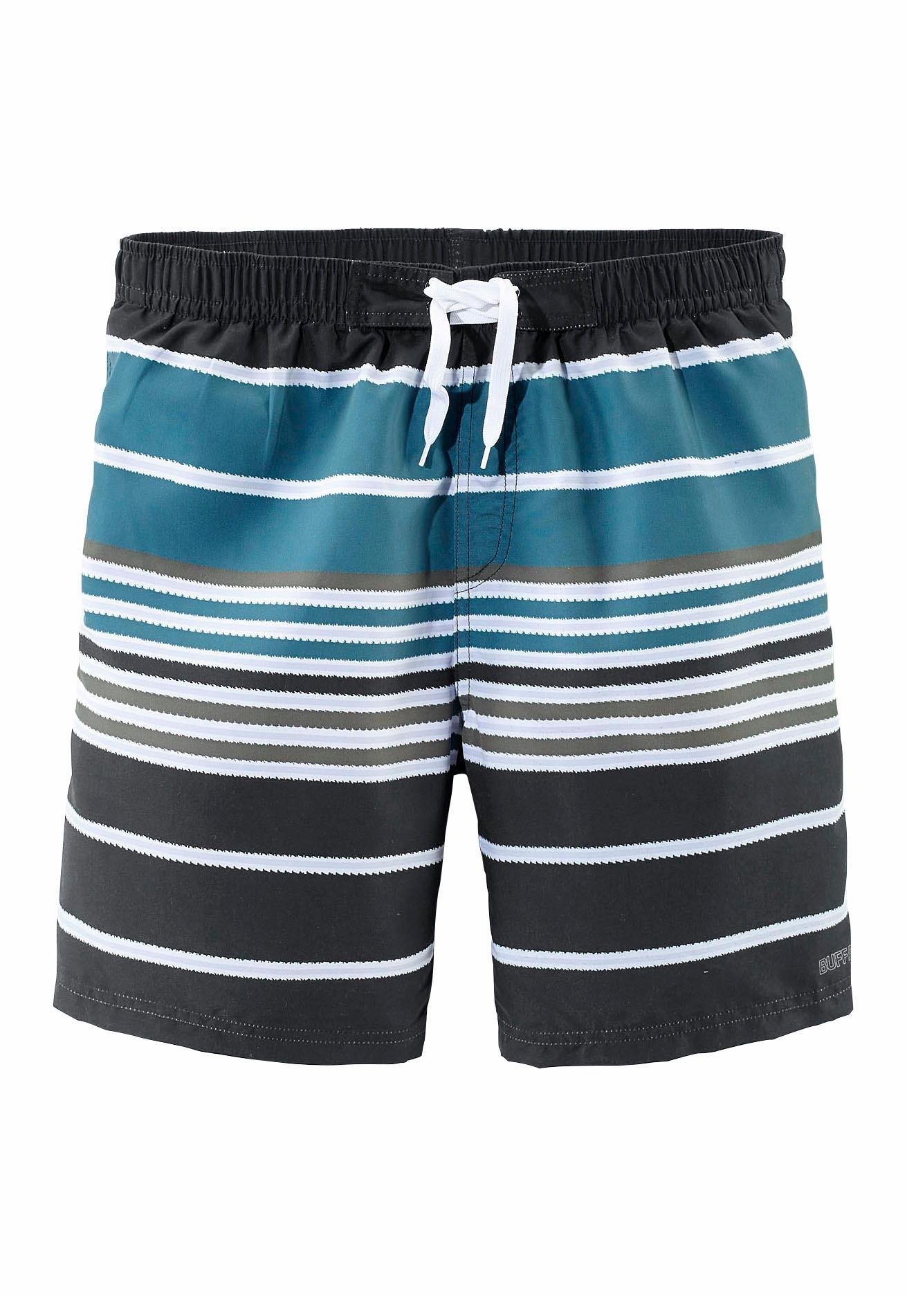 Image of Buffalo Badeshorts, im Streifendesign in 2 Längen