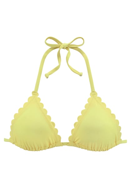 LASCANA Triangel-Bikini-Top »Scallop«, mit gelaserter Wellenkannte