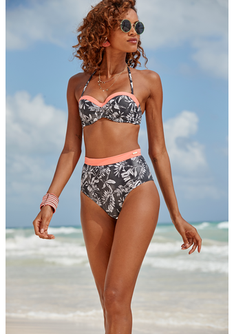 Sunseeker Highwaist-Bikini-Hose »Mono«, mit kontrastfarbenem Bund