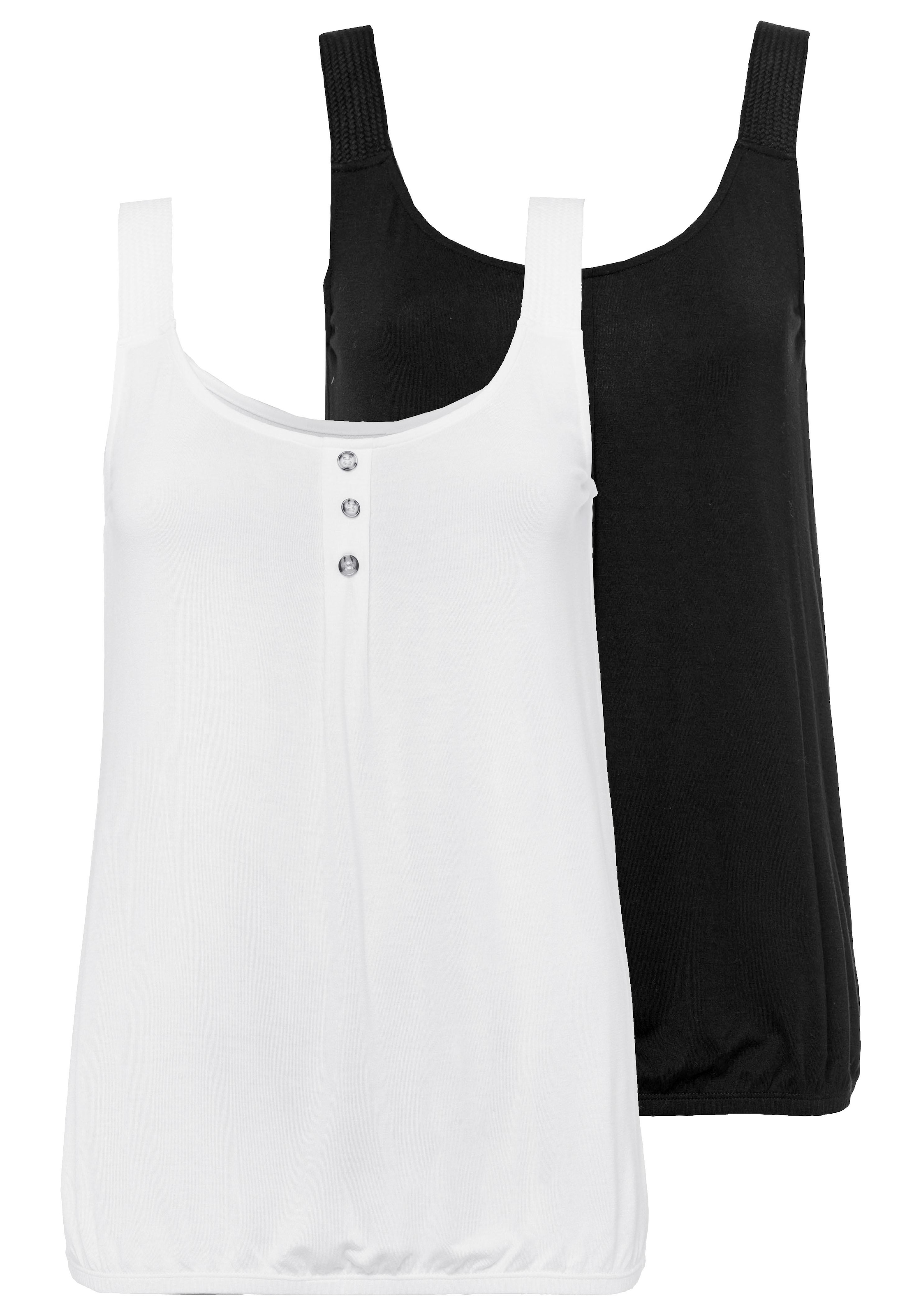 Shirt Top günstig Kaufen-LASCANA Strandtop, (2er-Pack). LASCANA Strandtop, (2er-Pack) <![CDATA[Leichte Shirtqualität aus 95% Viskose und 5% Elasthan.]]>. 