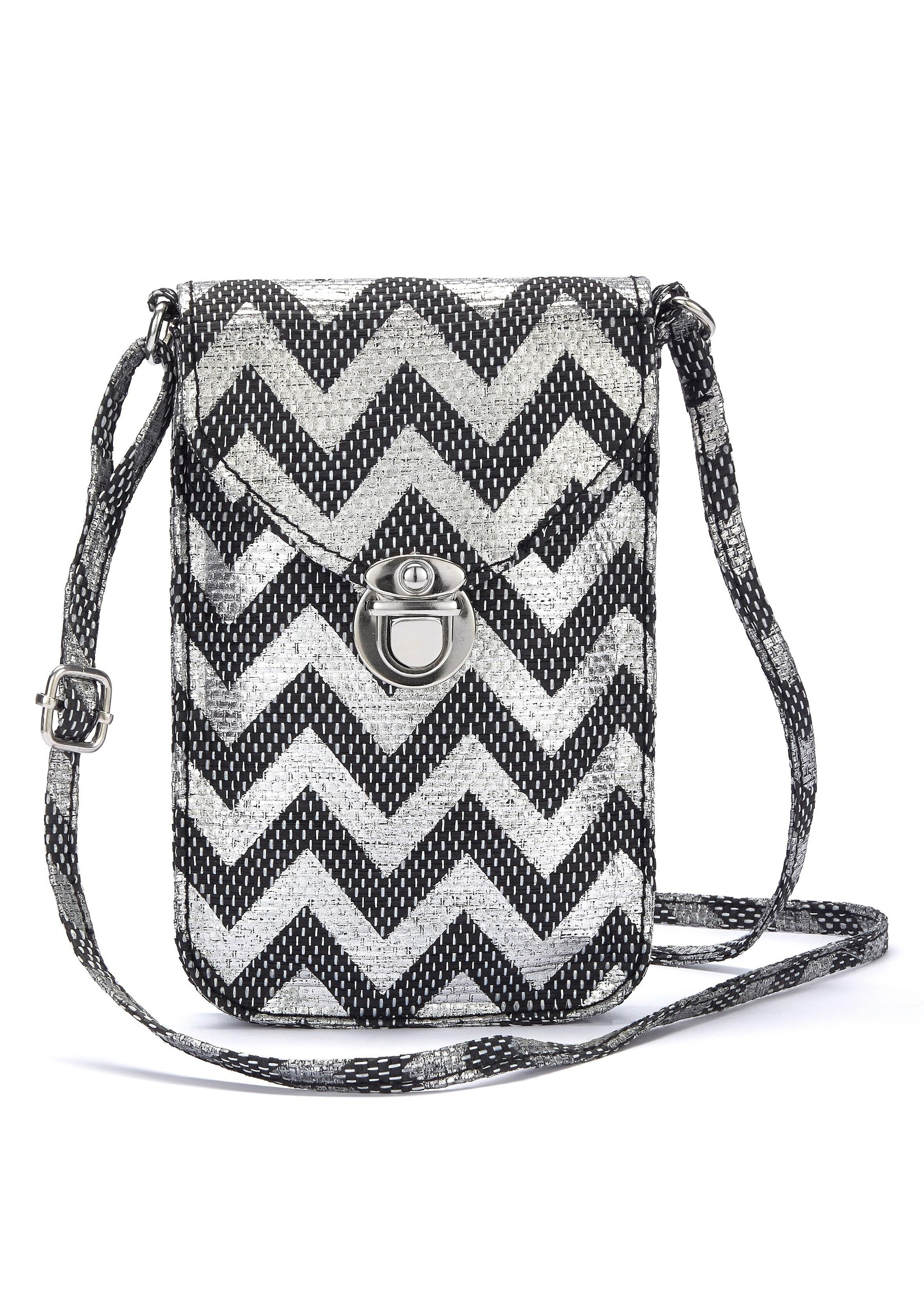 Image of LASCANA Umhängetasche, Minibag, Handytasche zum Umhängen im modischen Bast Look VEGAN