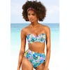 Venice Beach Bügel-Bandeau-Bikini-Top »Hanni«, mit tropischem Print und gelben Details
