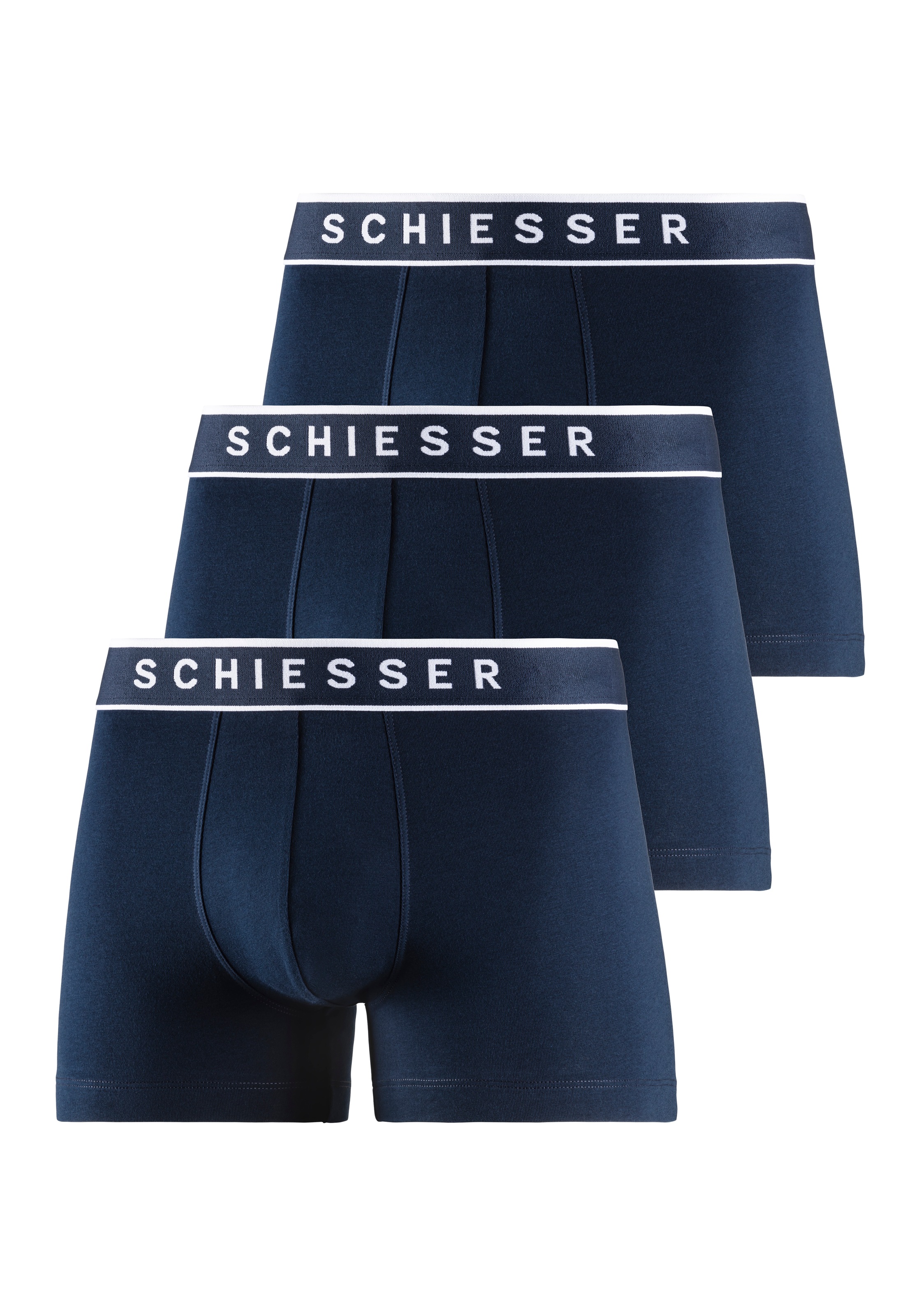 Image of Schiesser Boxer, (3 St.), Webbund mit weissem Logo vorn