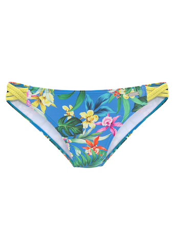 Venice Beach Bikini-Hose »Hanni«, mit tropischem Print und gelben Details