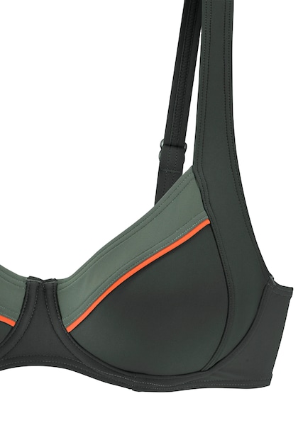 LASCANA Bügel-Bikini-Top »Yuna«, mit kontrastfarbenen Einsätzen