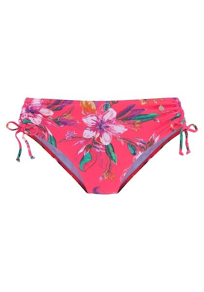LASCANA Bikini-Hose »Malia«, mit seitlicher Raffung mit tropischem Print