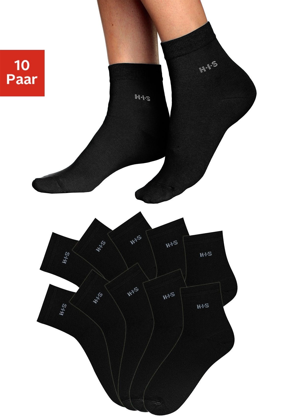 Paar weiche günstig Kaufen-H.I.S Kurzsocken, (Set, 10 Paar). H.I.S Kurzsocken, (Set, 10 Paar) <![CDATA[Sommerliche Kurzsocke mit optimaler Passform. In leichter, hautsympathischer Qualität mit einem hohen Anteil feiner, weicher Baumwolle. Das hochwertige, pflegeleichte Material ma