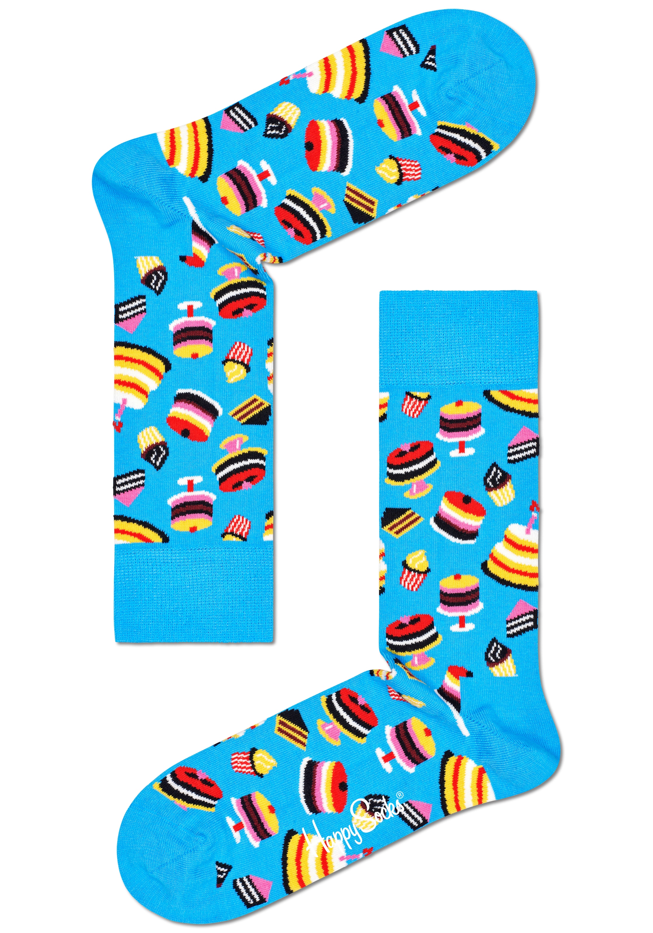 Image of Happy Socks Socken, mit knalligen Kuchen Motiven