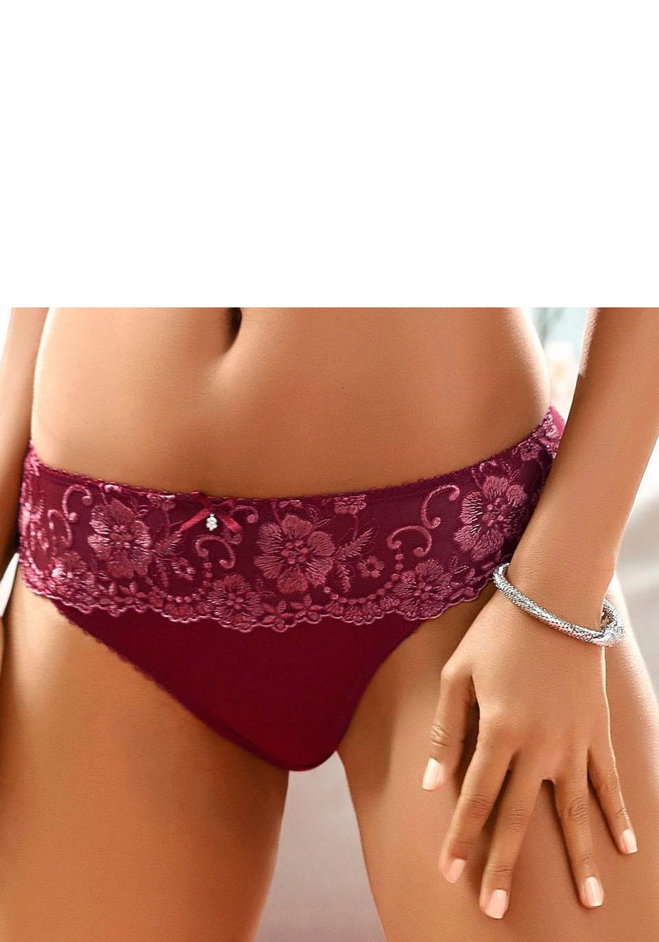 Bikinislip Spitze mit » online kaufen & »Wanda«, LASCANA in Unterwäsche Lingerie floraler Bademode, Optik LASCANA Stickerei |