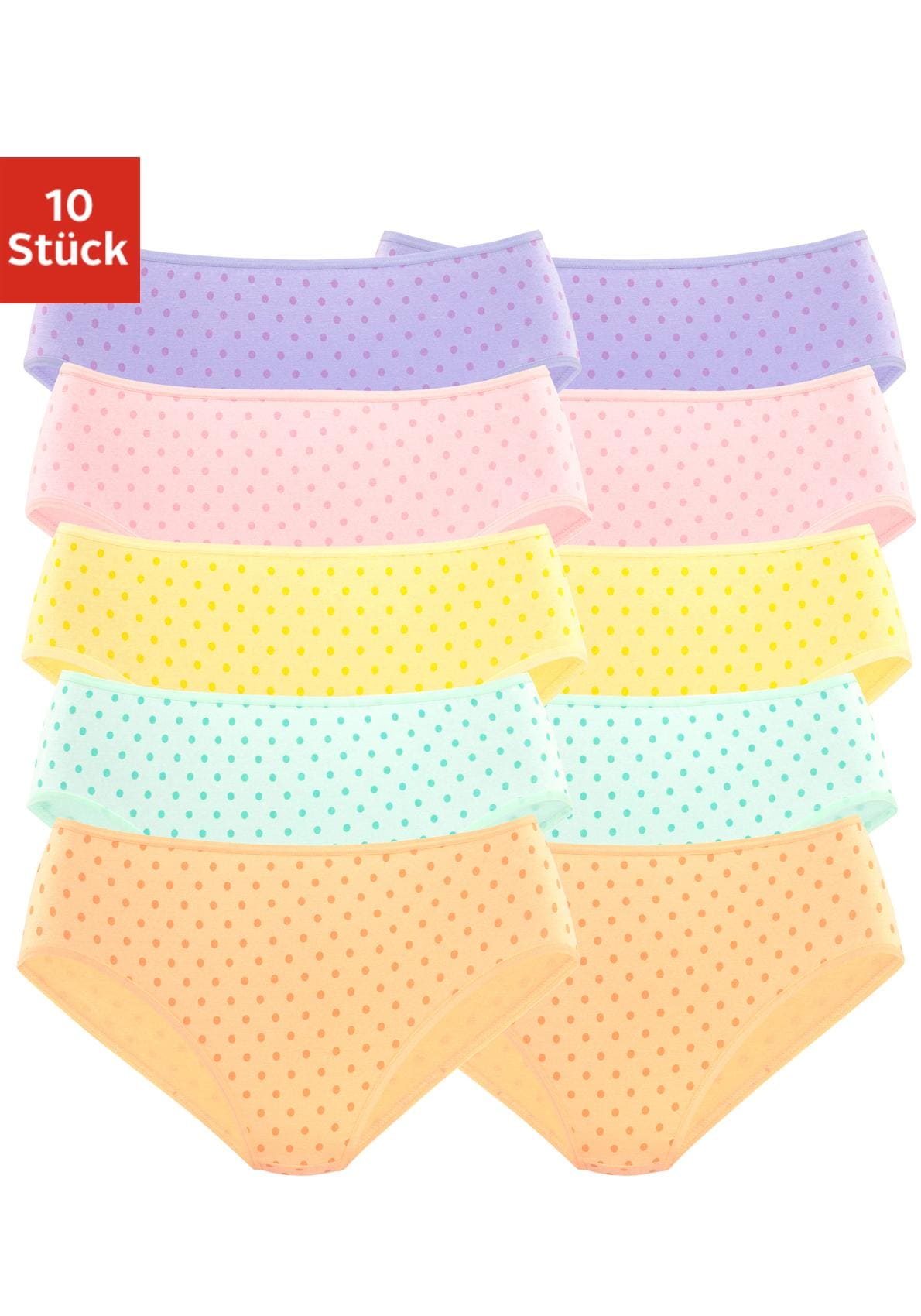 Image of petite fleur Jazz-Pants Slips, (Packung, 10 St.), mit schönem Pünktchendruck