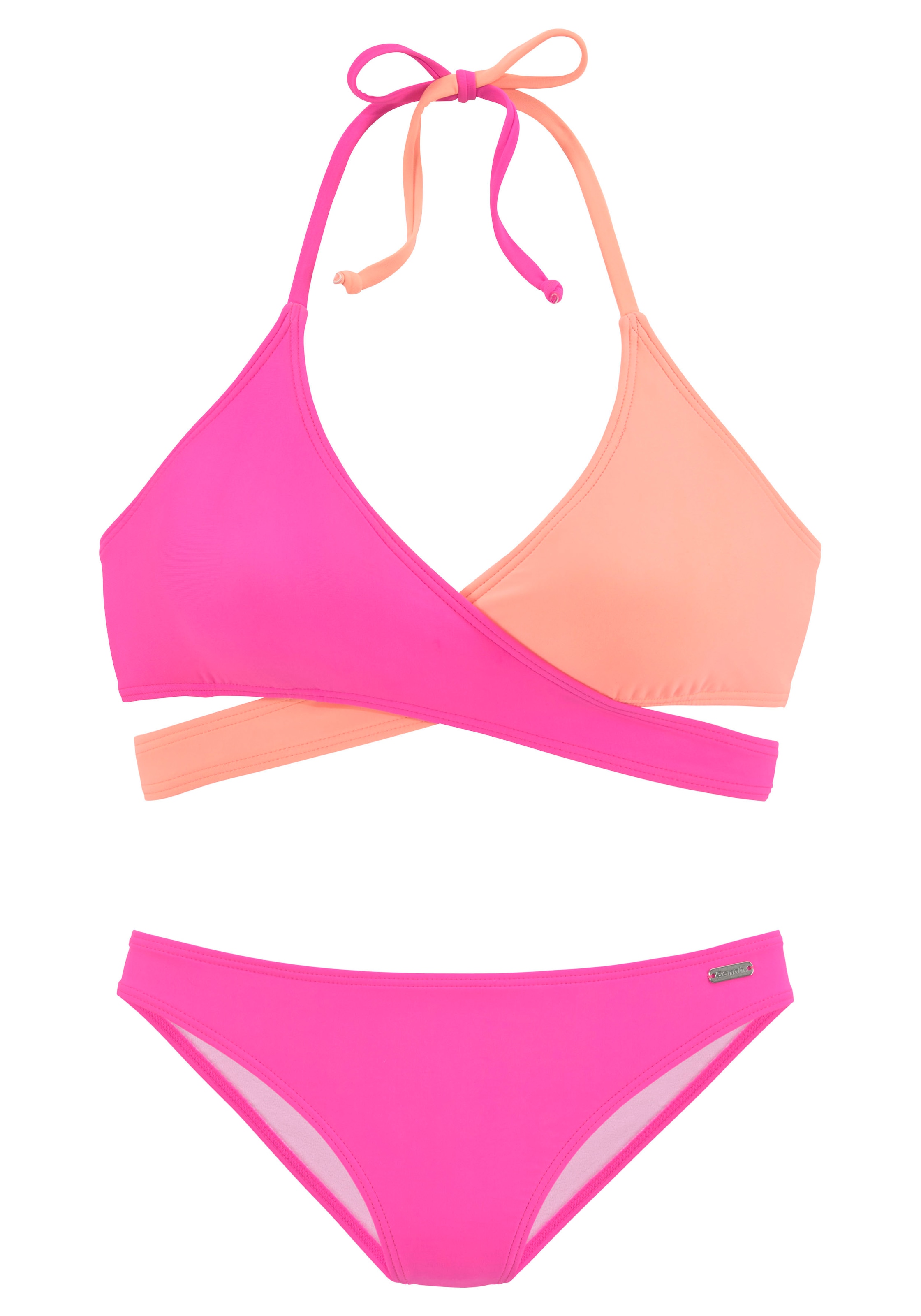 Bench. Triangel-Bikini, zweifarbigem » Lingerie Bademode, online kaufen | & gewickelt in Design Unterwäsche LASCANA