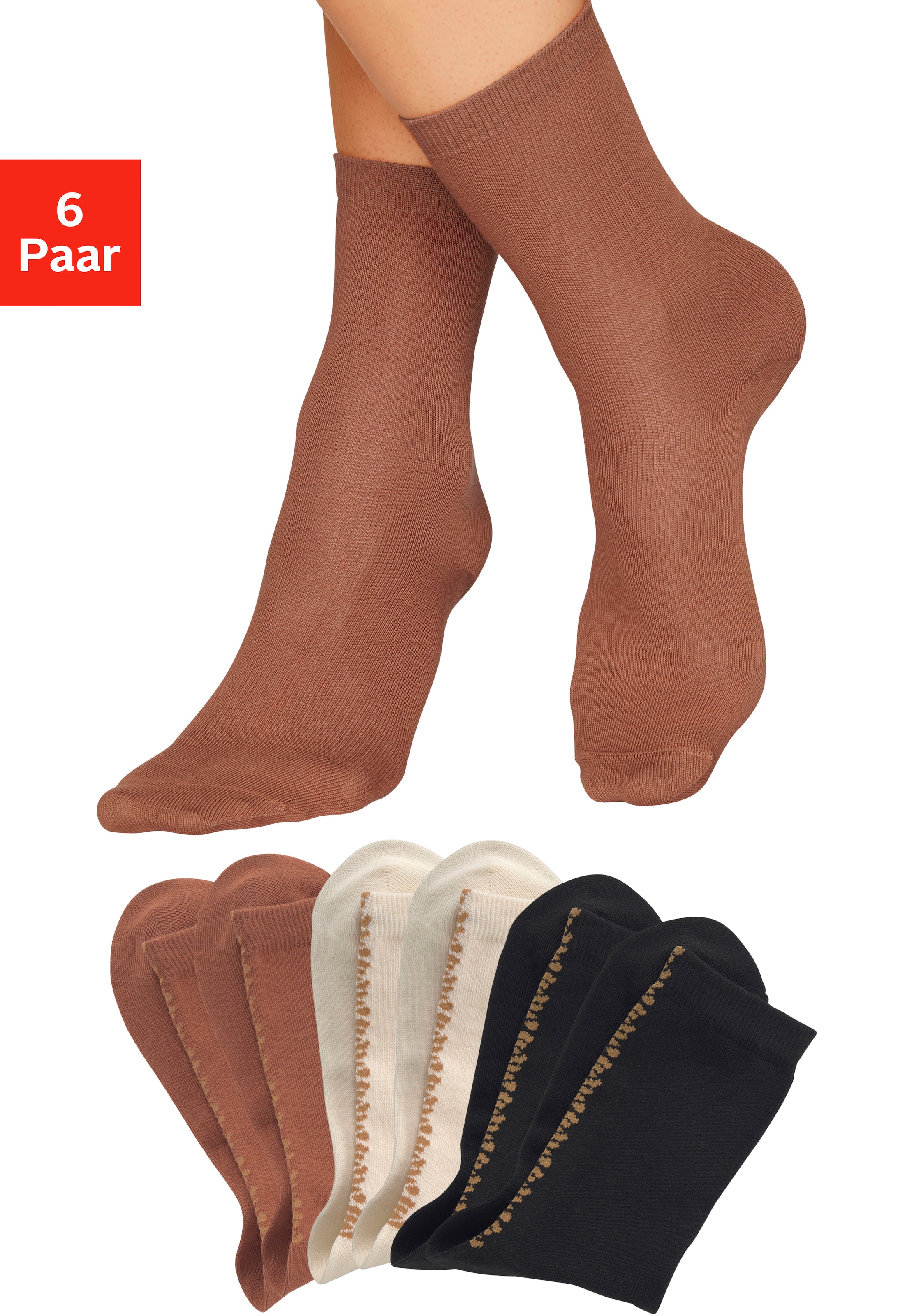 Buffalo Socken, uni mit Leodesign