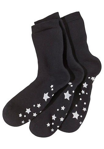 Lavana ABS-Socken, (3 Paar), mit Antirutschsohle im Sterndesign