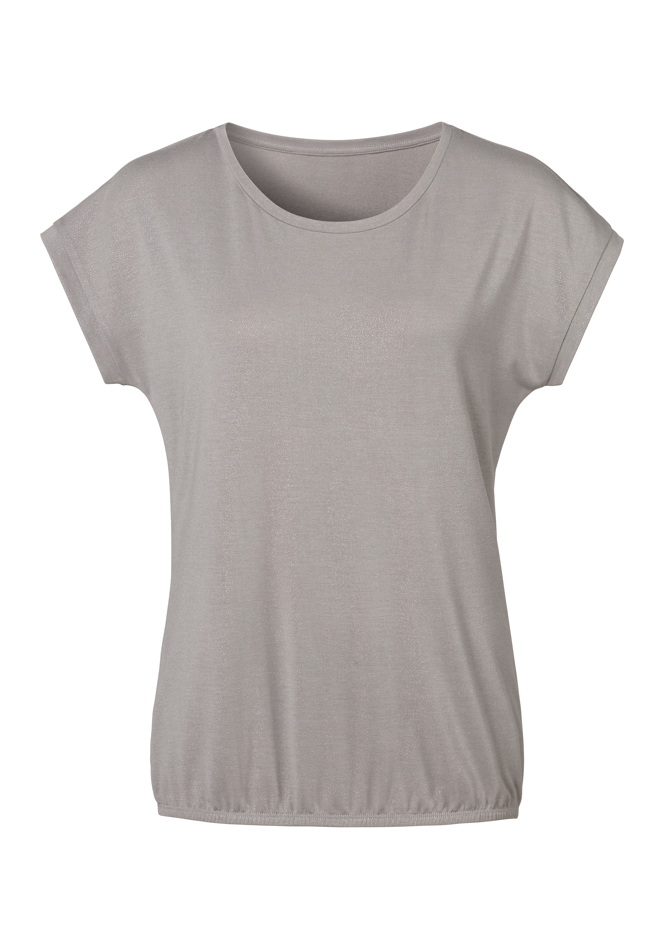 Unterwäsche mit LASCANA Bademode, Lingerie online T-Shirt, » | Look Glitzerdruck, Kurzarmshirt, & kaufen edler silbrigem Vivance