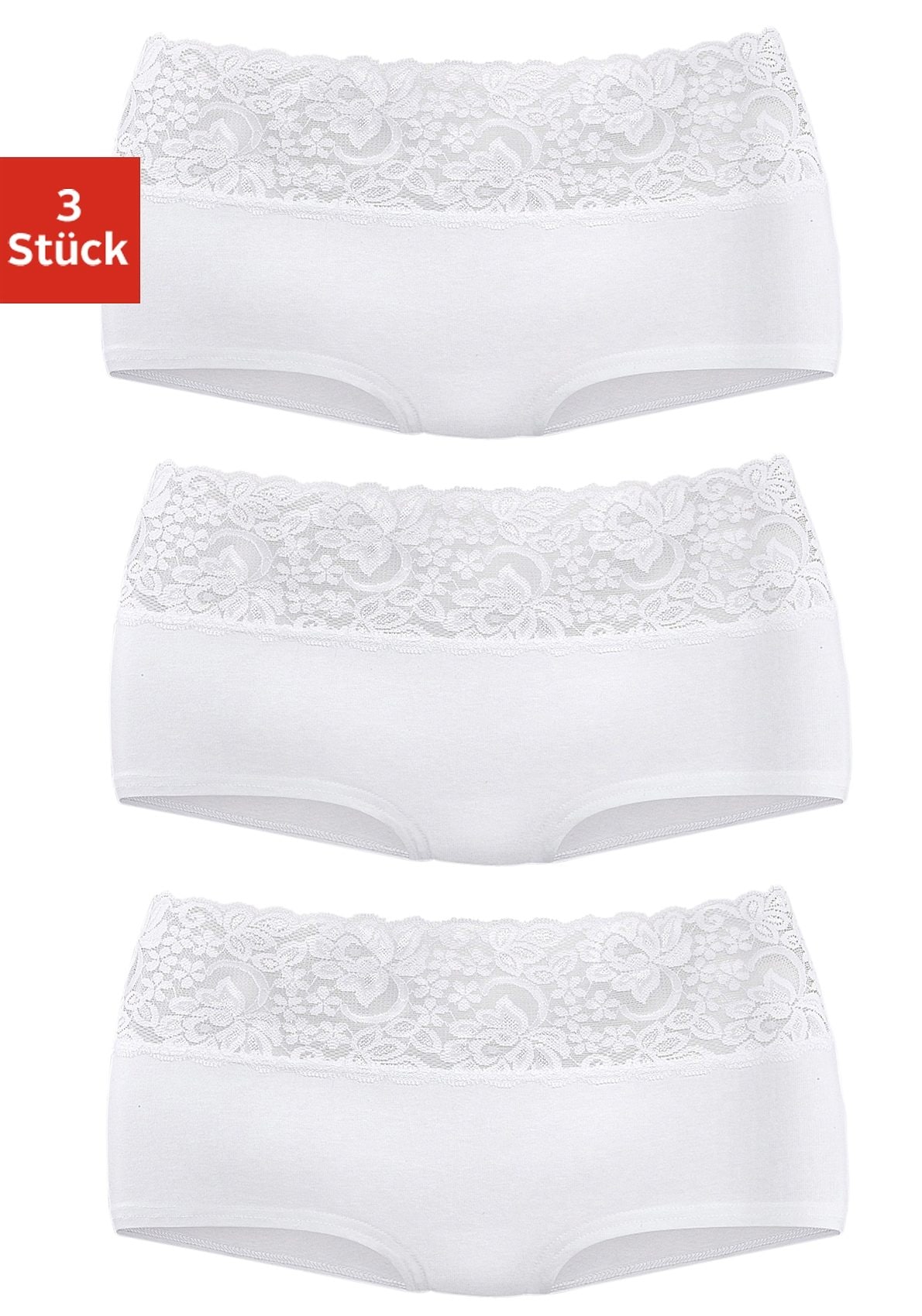 mit Baumwolle günstig Kaufen-Vivance Panty, (Packung, 3 St.), aus elastischer Baumwolle mit floraler Spitze. Vivance Panty, (Packung, 3 St.), aus elastischer Baumwolle mit floraler Spitze <![CDATA[Pantys im 3er-Pack von Vivance. Breites, elastisches Spitzenbündchen. Bequeme Stretchq