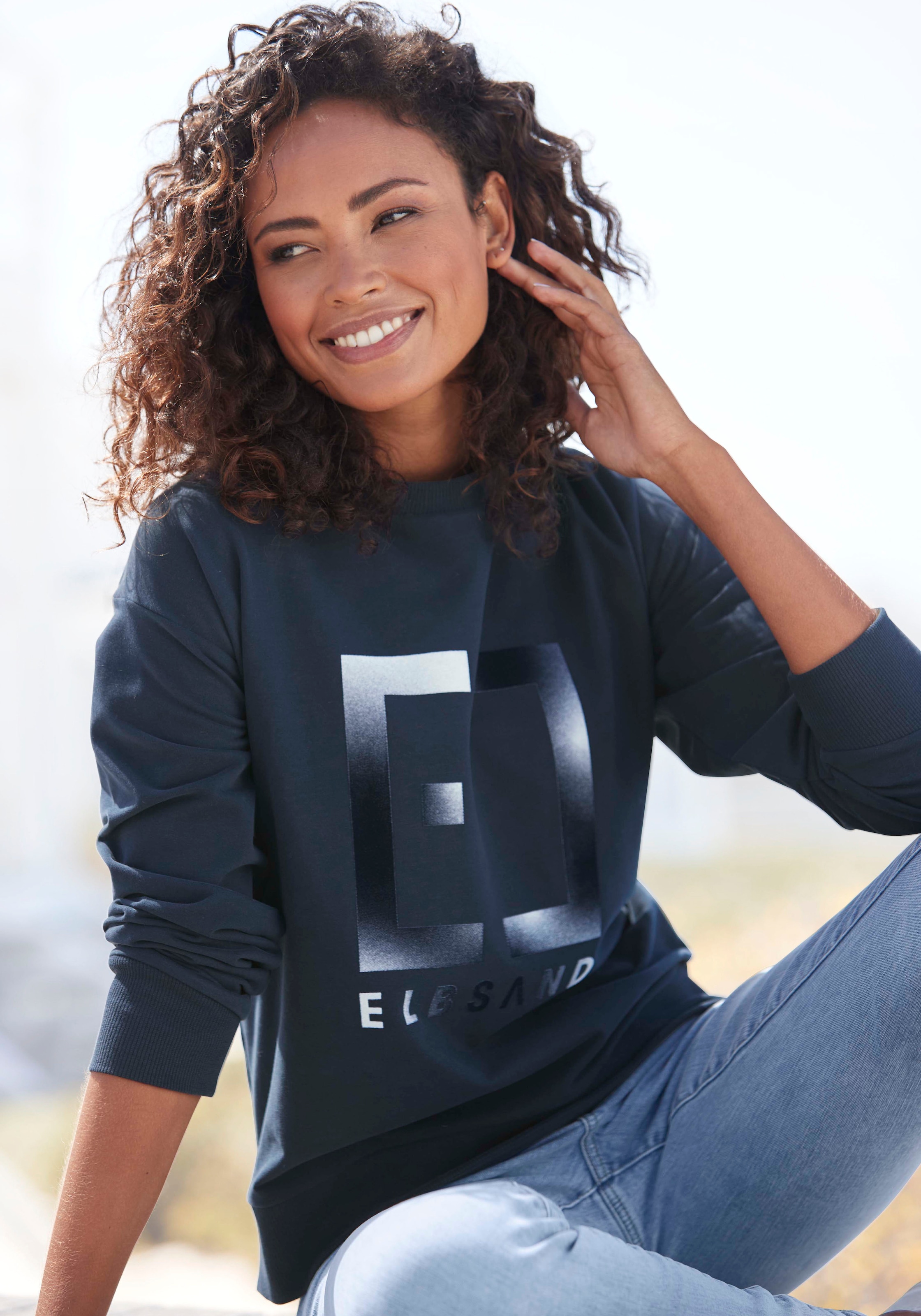 Elbsand Sweatshirt »Fionni«, mit grossem Logoprint, sportlich-casual