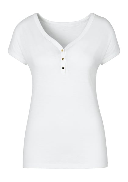 Vivance T-Shirt, (2er-Pack), mit Knopfleiste und goldfarbenen Knöpfen »  LASCANA | Bademode, Unterwäsche & Lingerie online kaufen