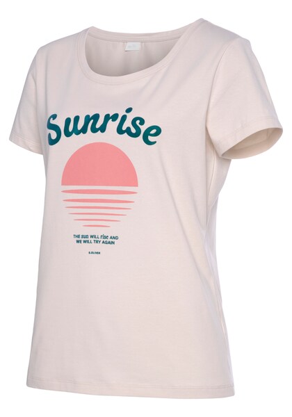 Vivance Kurzarmshirt »-T-Shirt«, mit schönem Frontprint, Loungewear