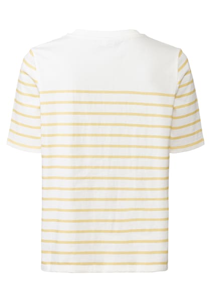 LASCANA T-Shirt, mit Streifen, Kurzarmshirt aus Baumwolle, schlanke Optik, Basic