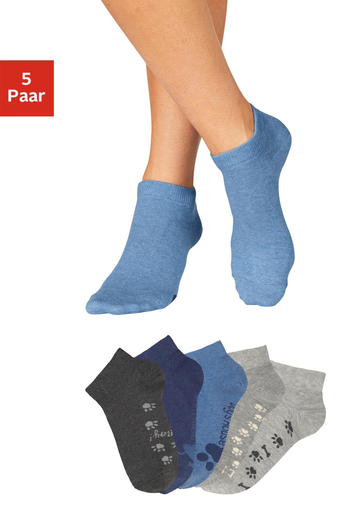 Sneaker Socken günstig Kaufen-Arizona Sneakersocken, (Set, 5 Paar), mit süssem Pfotendesign unter der Sohle. Arizona Sneakersocken, (Set, 5 Paar), mit süssem Pfotendesign unter der Sohle <![CDATA[Pfotendrucke unter der Sohle. Aus 78% Baumwolle, 21% Polyamid, 1% Elasthan.]]>.