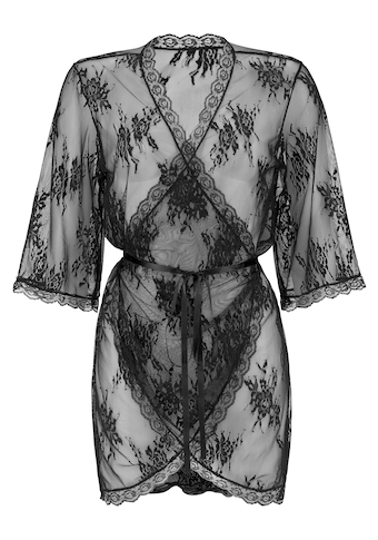 LASCANA Kimono, aus transparenter Spitze, sexy Dessous
