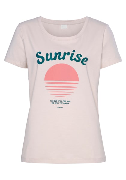 Vivance Kurzarmshirt »-T-Shirt«, mit schönem Frontprint, Loungewear