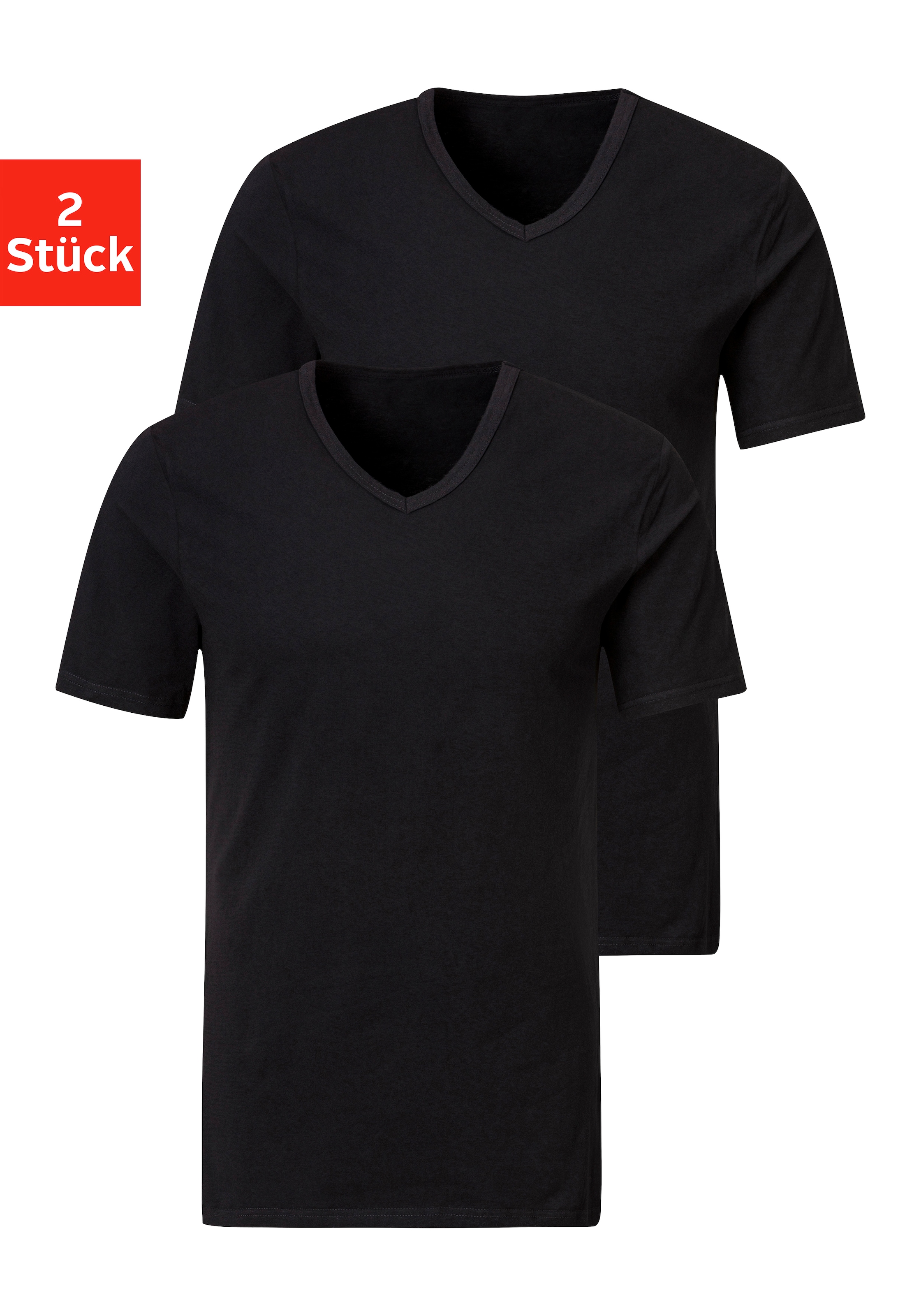 Image of H.I.S Unterziehshirt, (2 St.), mit V-Ausschnitt und kleinem Logo