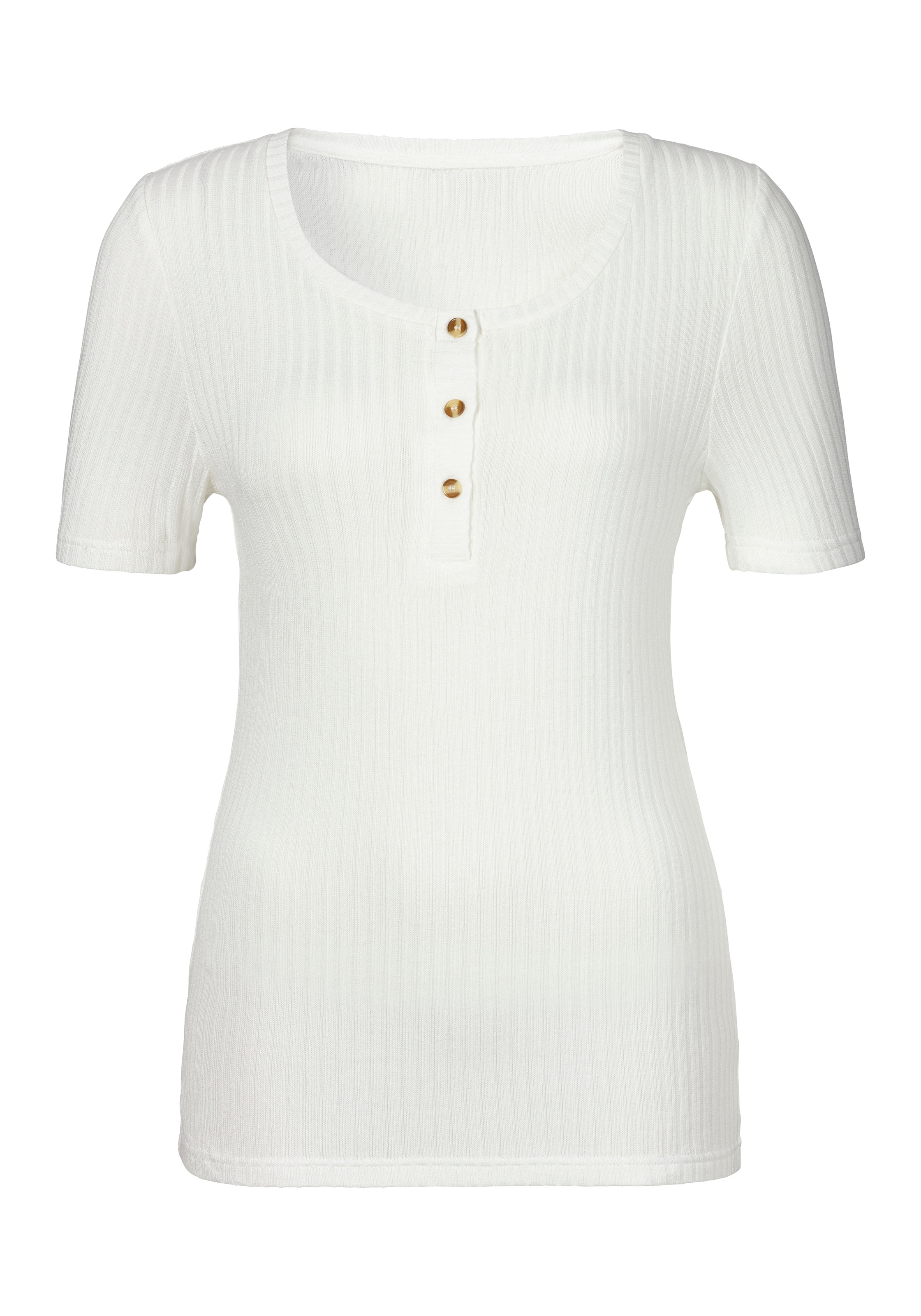 LASCANA T-Shirt, aus | online Lingerie Unterwäsche Bademode, modischer Ripp-Qualität & LASCANA kaufen »