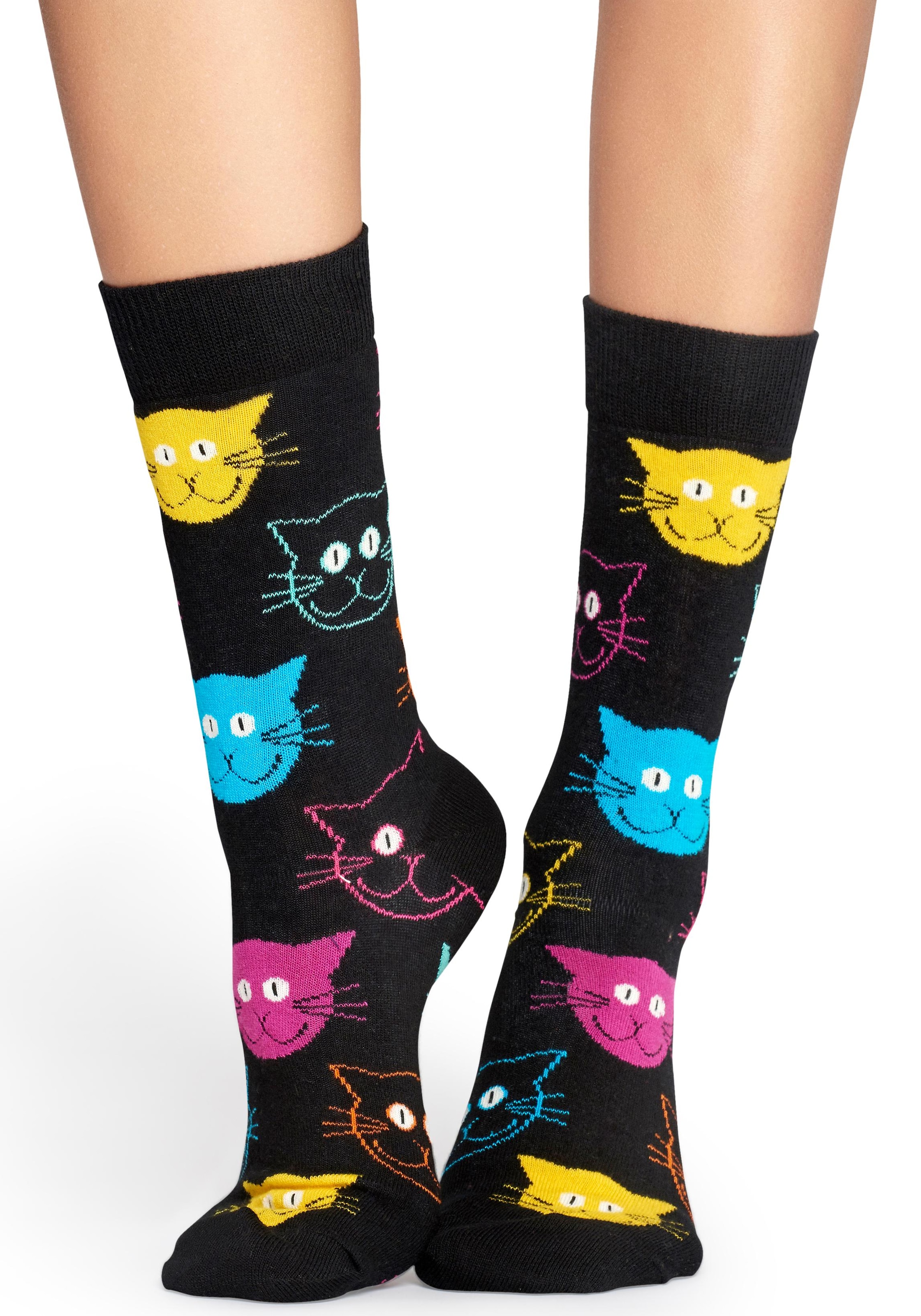 Image of Happy Socks Socken »Cat«, mit bunten Katzengesichtern