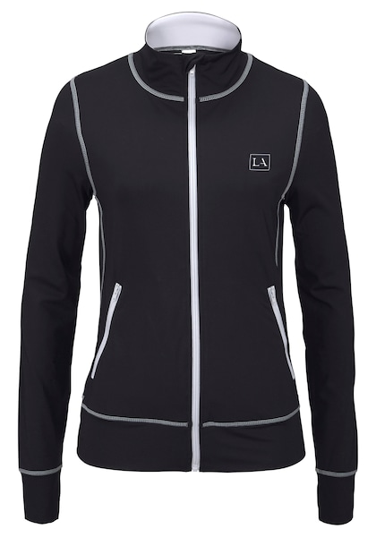 active by LASCANA : veste zippée noire à coutures contrastantes