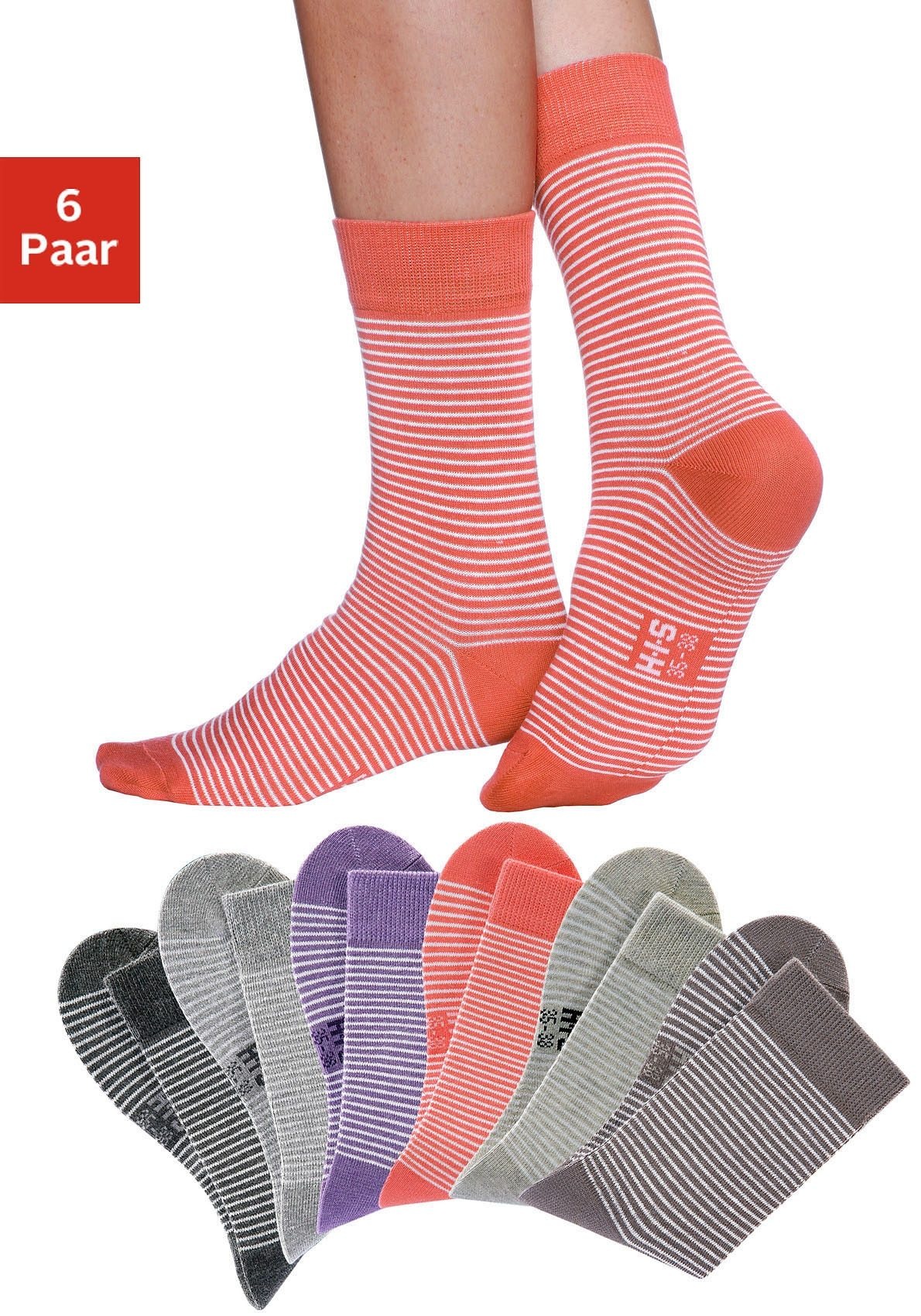 Image of H.I.S Socken, (6 Paar), mit druckfreiem Bündchen