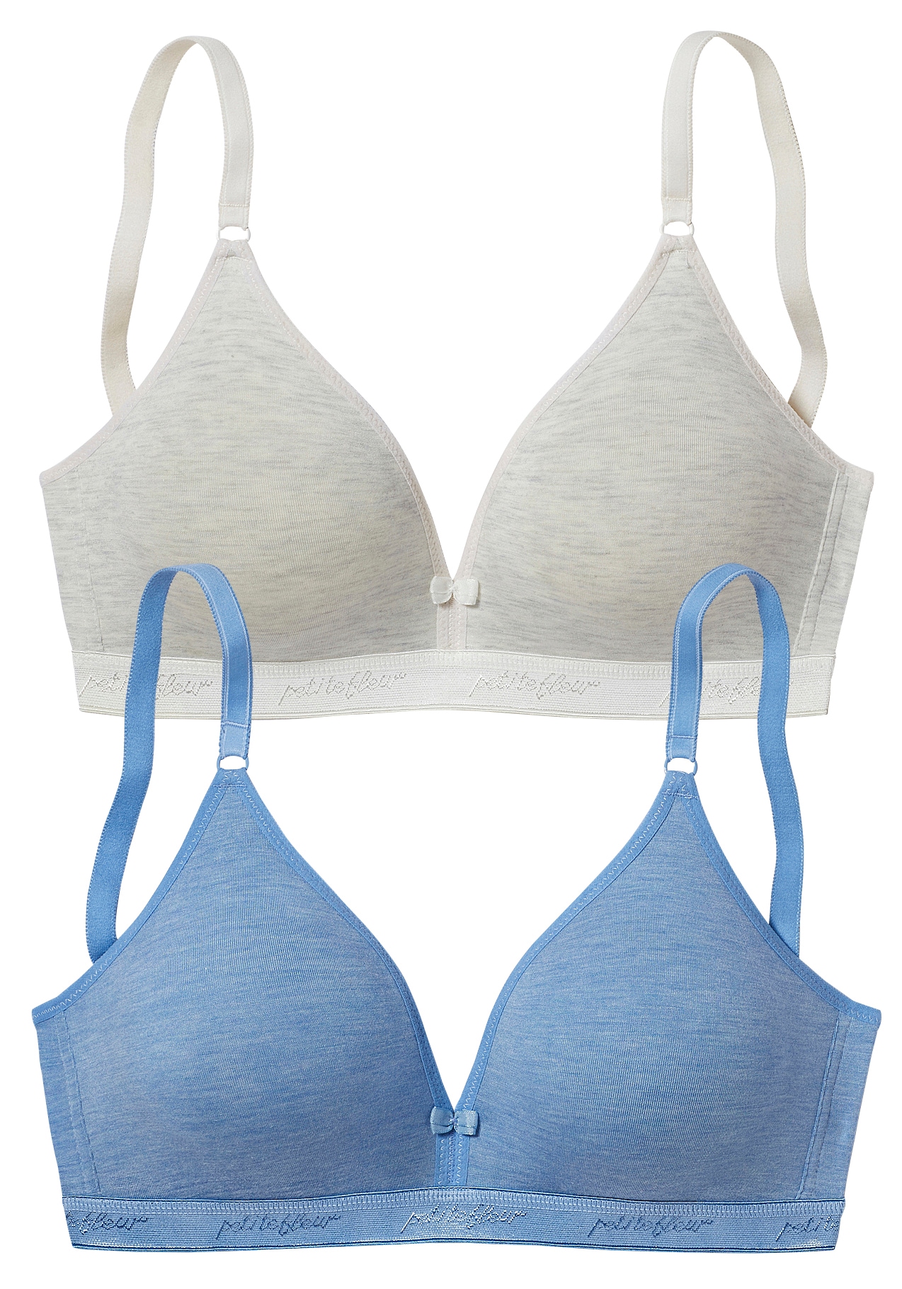 Image of petite fleur Bralette-BH, (Packung, 2 Stück), aus seidig glänzendem Modal dope dyed, Basic Dessous